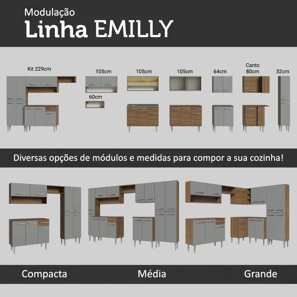 Cocina Integral Completa Modular Madesa Emilly Con Tarja MG 12