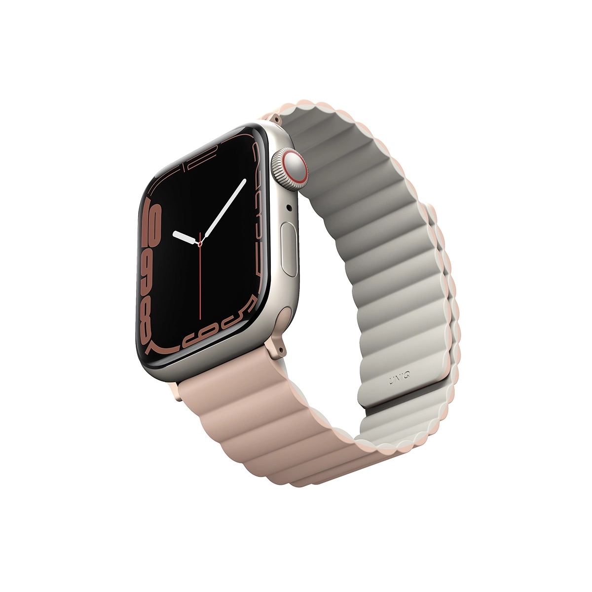 Correa Reversible Apple Watch 9 8 7 6 5 4 3 2 1 SE Series y Apple Watch Ultra 2 1 Series de 49 45 44 42 mm Revix Rosa Beige Uniq