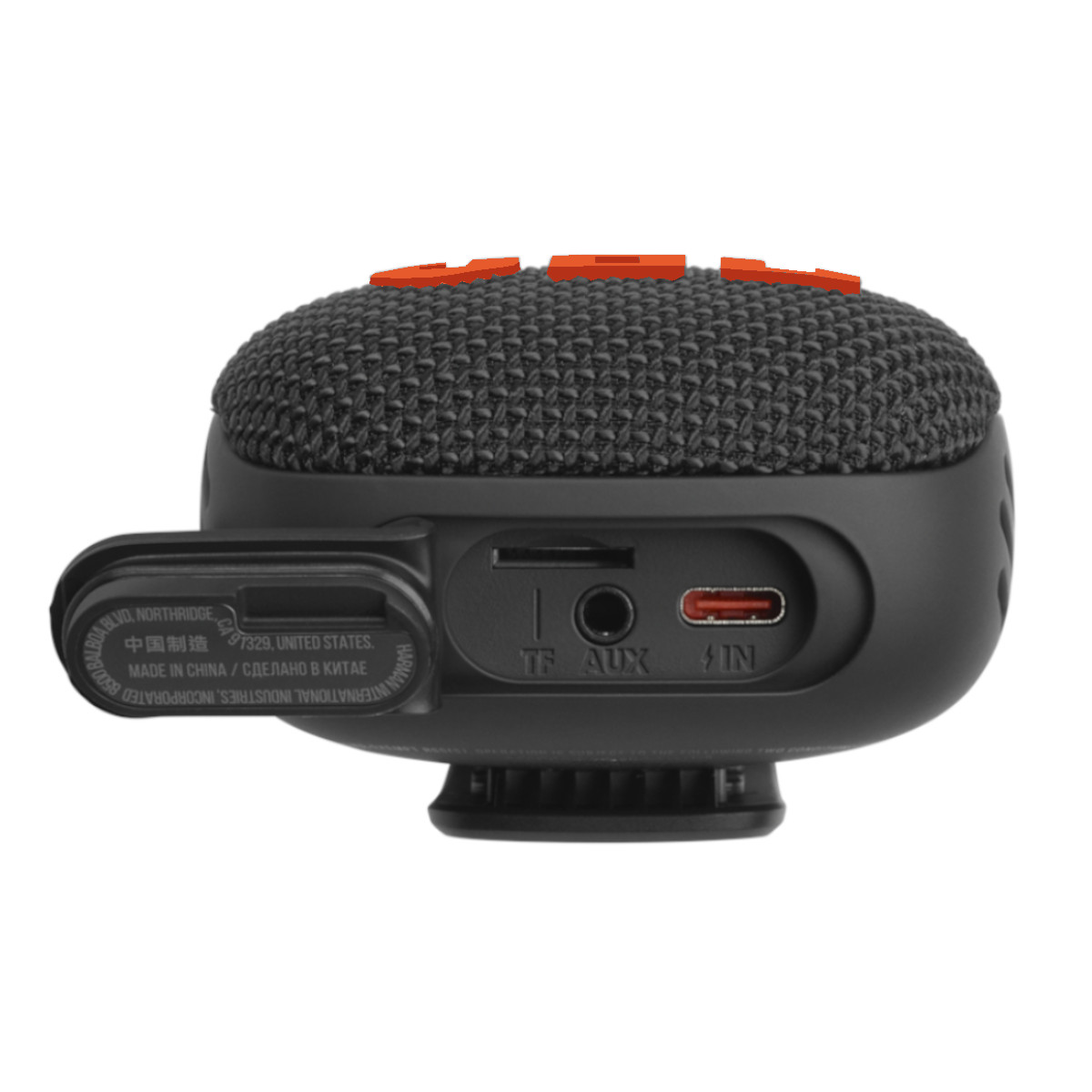 Bocina JBL Wind 3 Bluetooth SD Radio FM para Bicicleta Moto Negro/Naranja