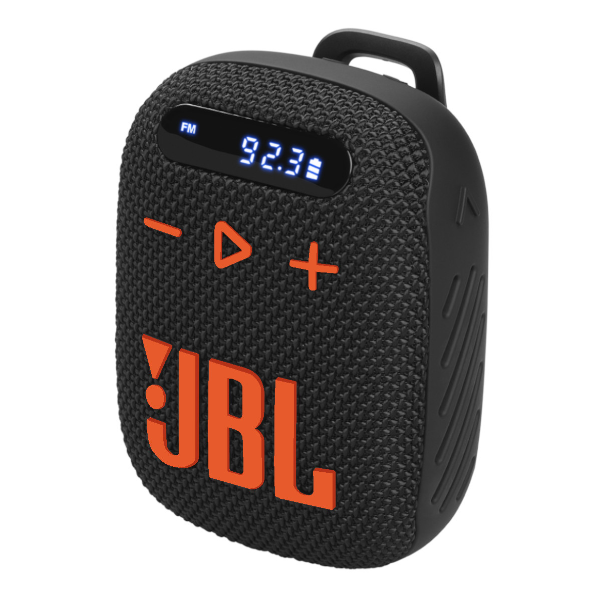 Bocina JBL Wind 3 Bluetooth SD Radio FM para Bicicleta Moto Negro/Naranja