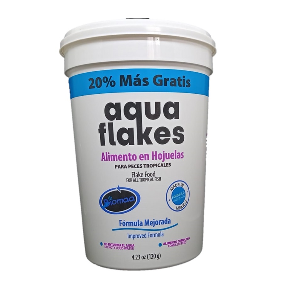 Aqua Flakes 100gr Alimento para peces en Hojuelas - Biomaa