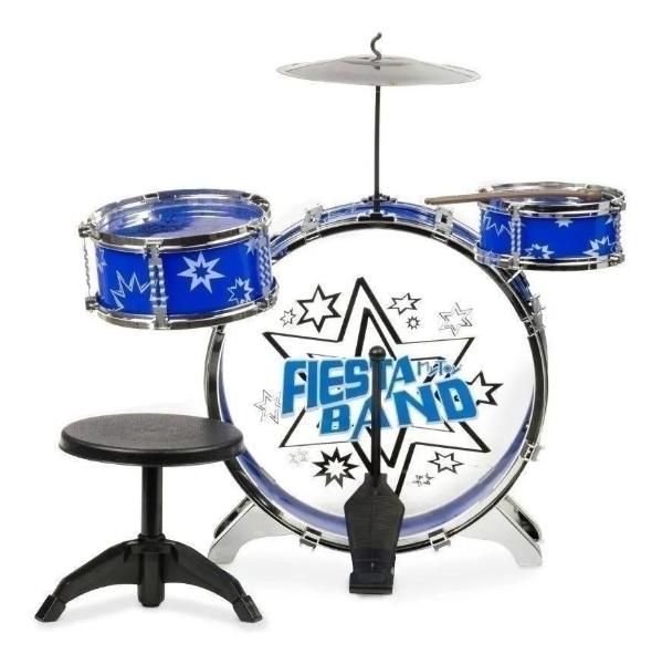 Bateria Musical Infantil Mytoy Fiesta Band Azul