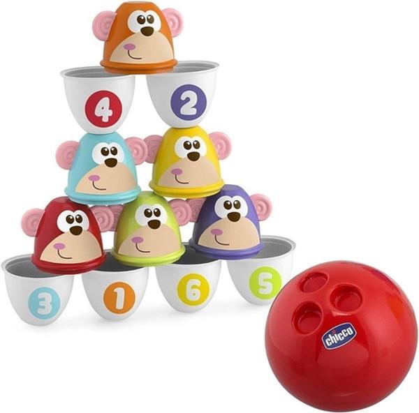 Juego De Boliche Marca Chicco 2 En 1 Monkeys