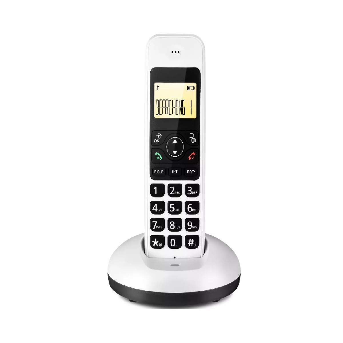 Teléfono Inalámbrico Fijo Moderno Con Lcd Para Casa Oficina Blanco