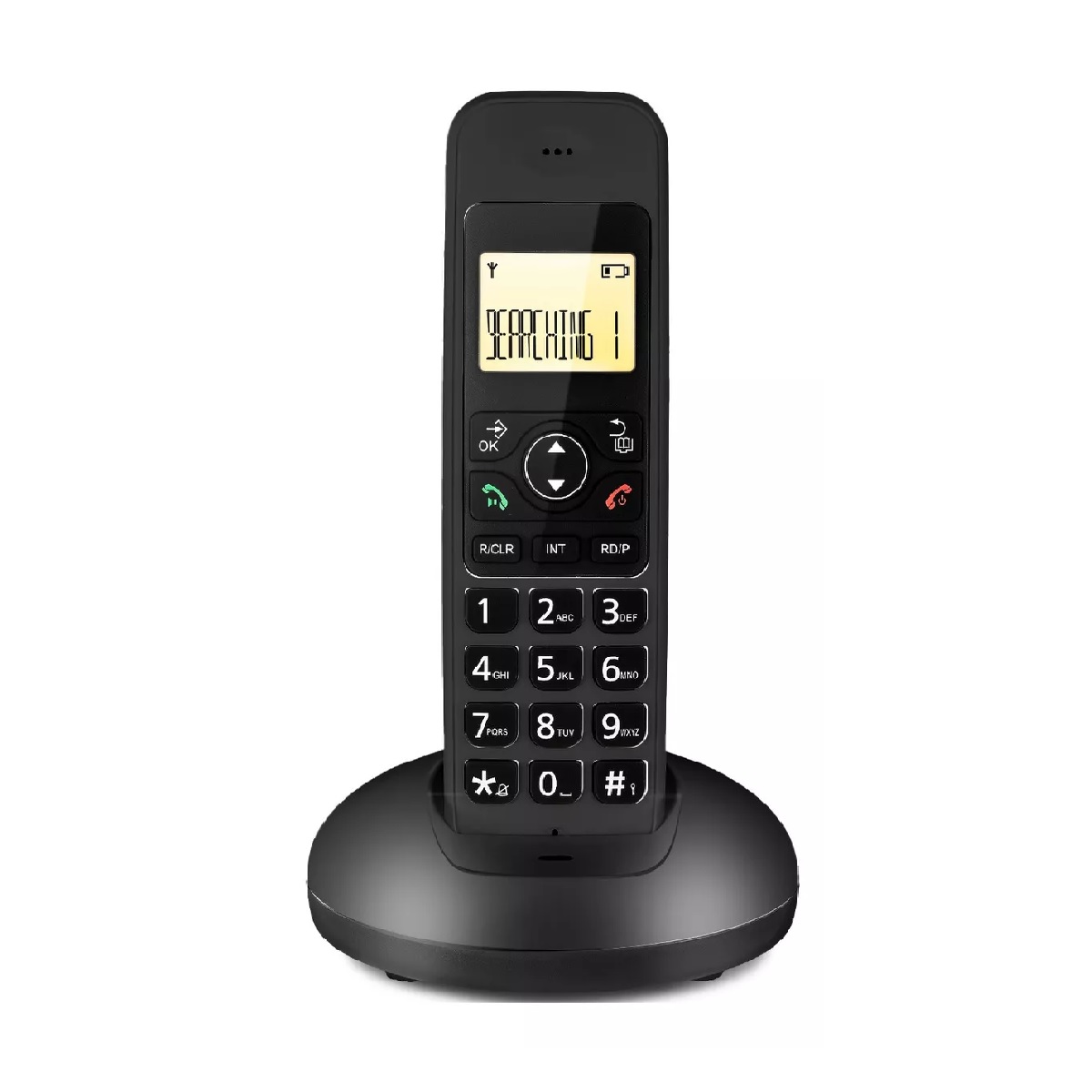 Teléfono Inalámbrico Fijo Moderno Con Lcd Para Casa Oficina Negro