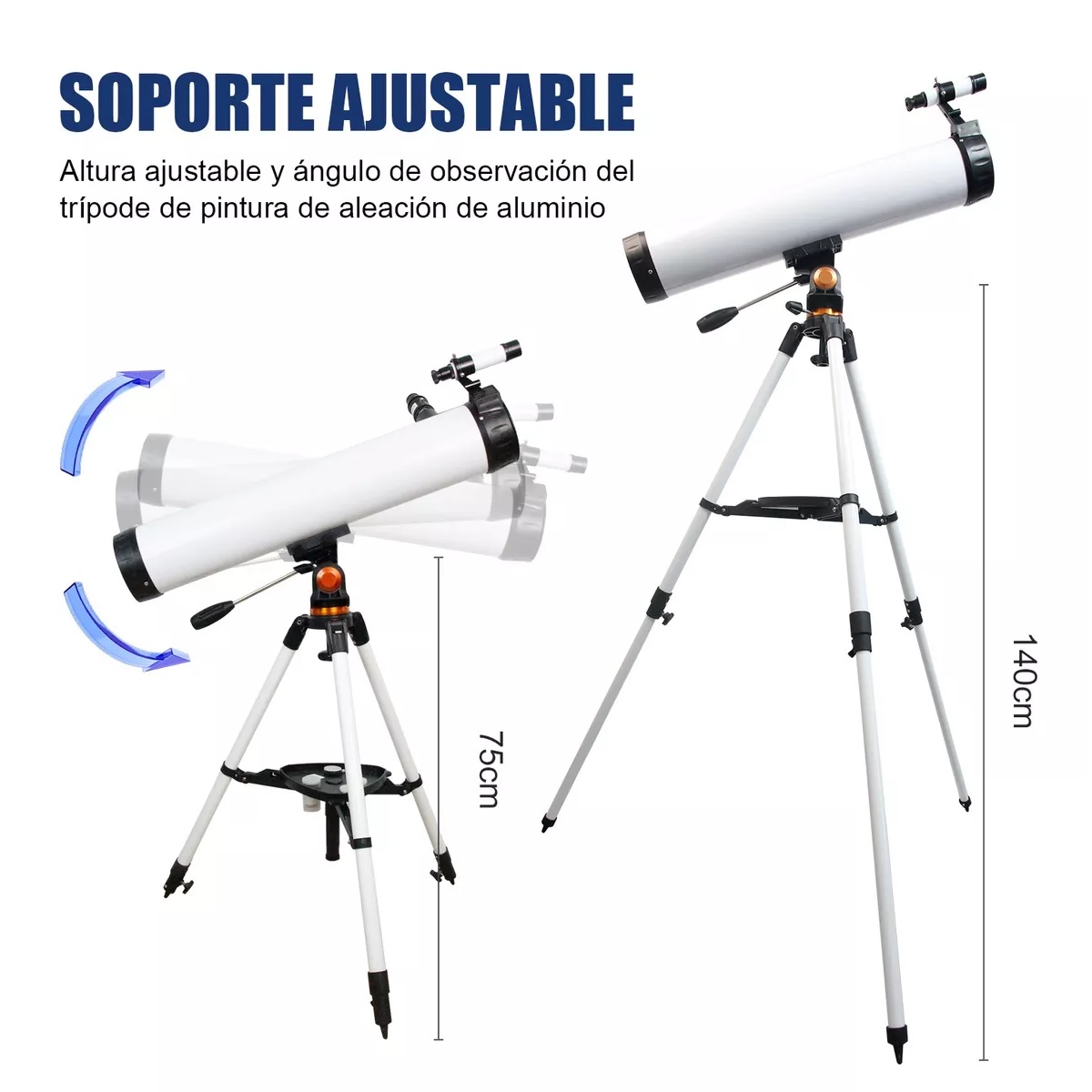 Telescopio Astronómico Hd 35x-525x 114/700mm Reflector