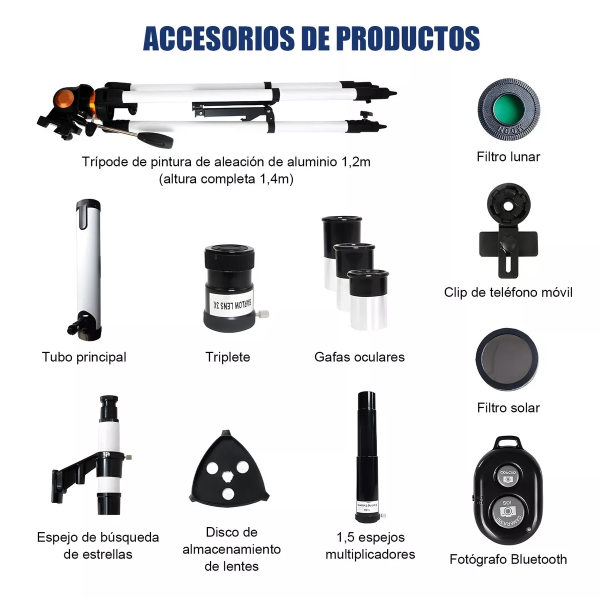 Telescopio Astronómico Hd 35x-525x 114/700mm Reflector