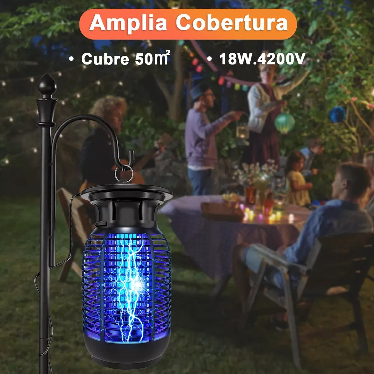 Lámpara Mata Mosquitos Eléctrica Luz Uv Mosquito Killer 18w