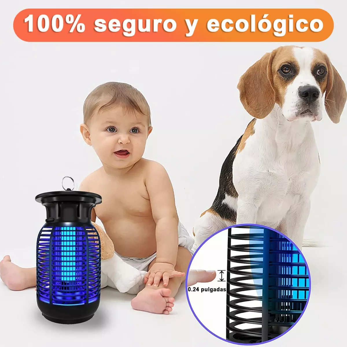 Lámpara Mata Mosquitos Eléctrica Luz Uv Mosquito Killer 18w