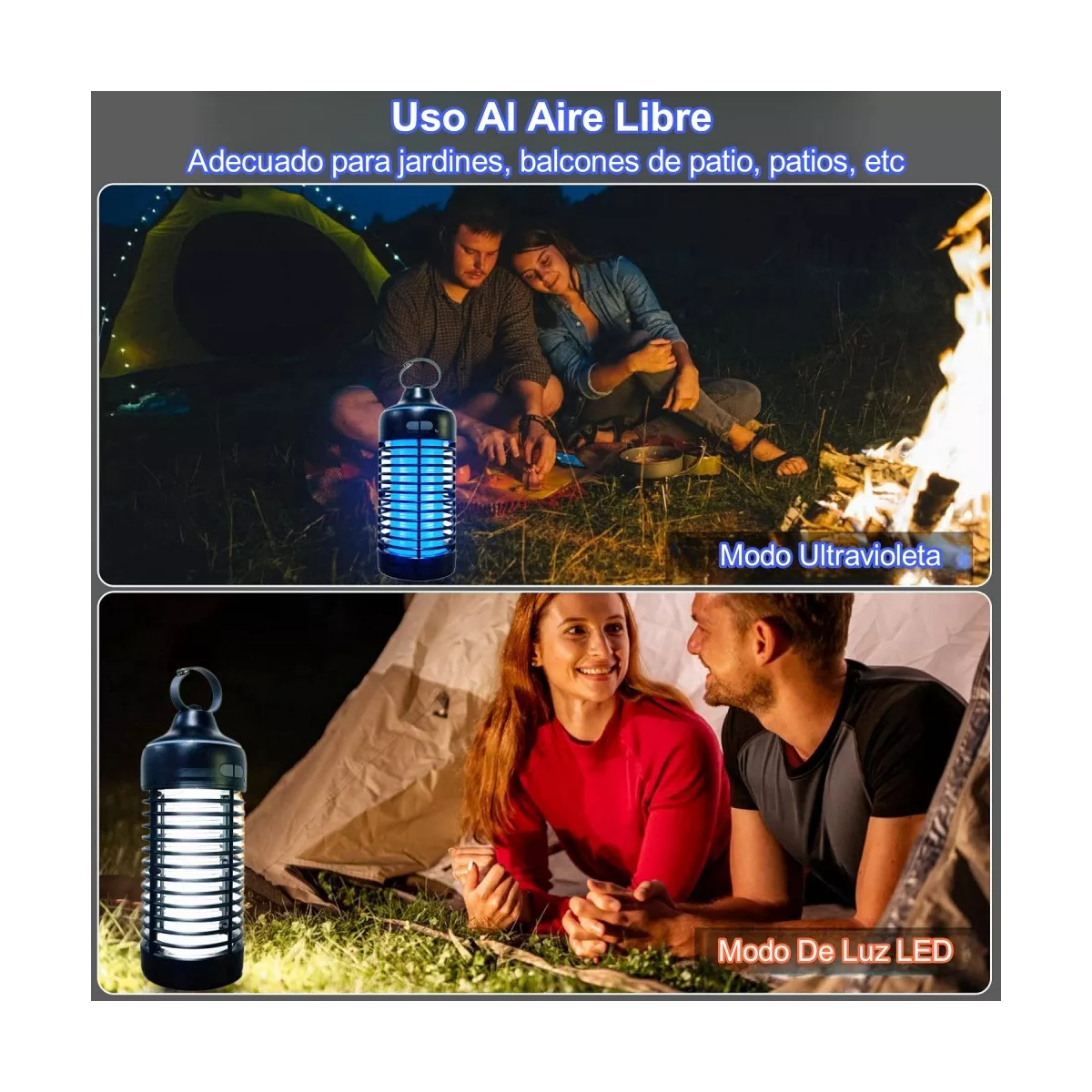 Lámpara Mata Mosquitos Usb Recargable Impermeable Portatil