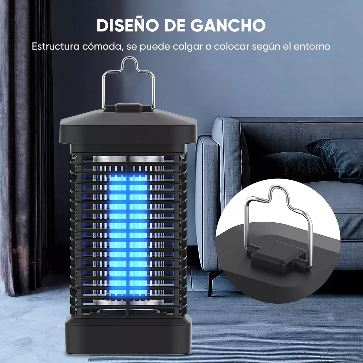 Lámpara Mata Mosquitos Eléctrica Portatil 4200v