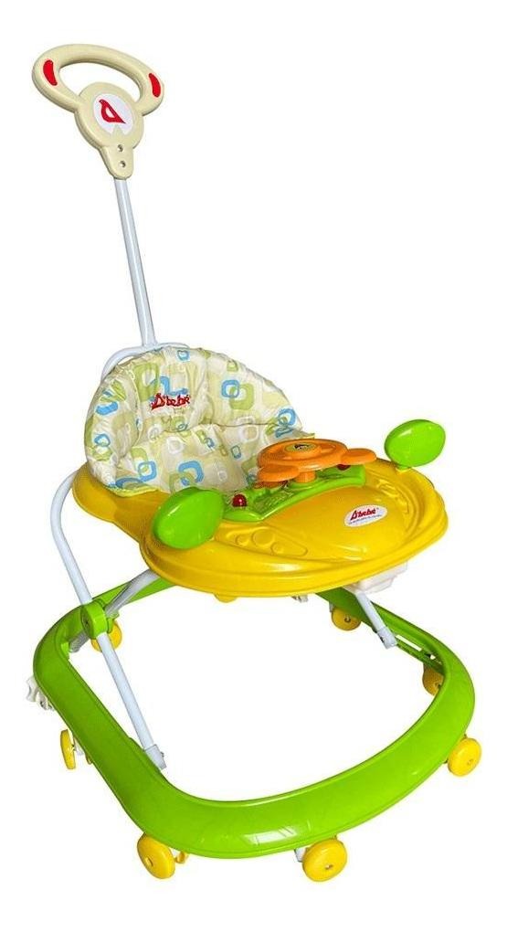 Andadera D Bebe Play Con Baston Musical Amarillo/Verde