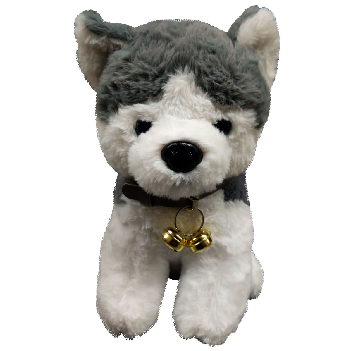 Peluche Generico Perrito Husky Gris 32 cm