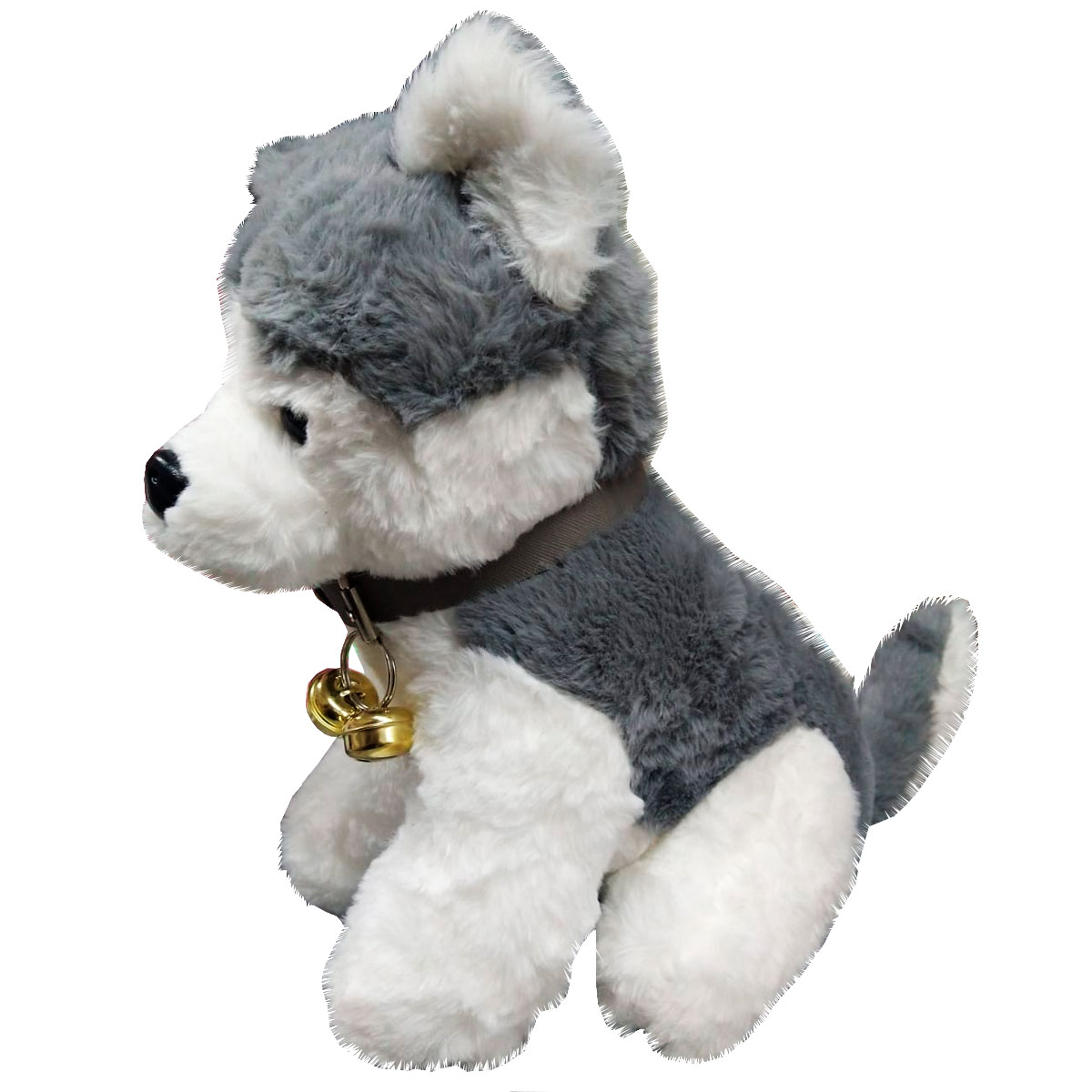 Peluche Generico Perrito Husky Gris 32 cm