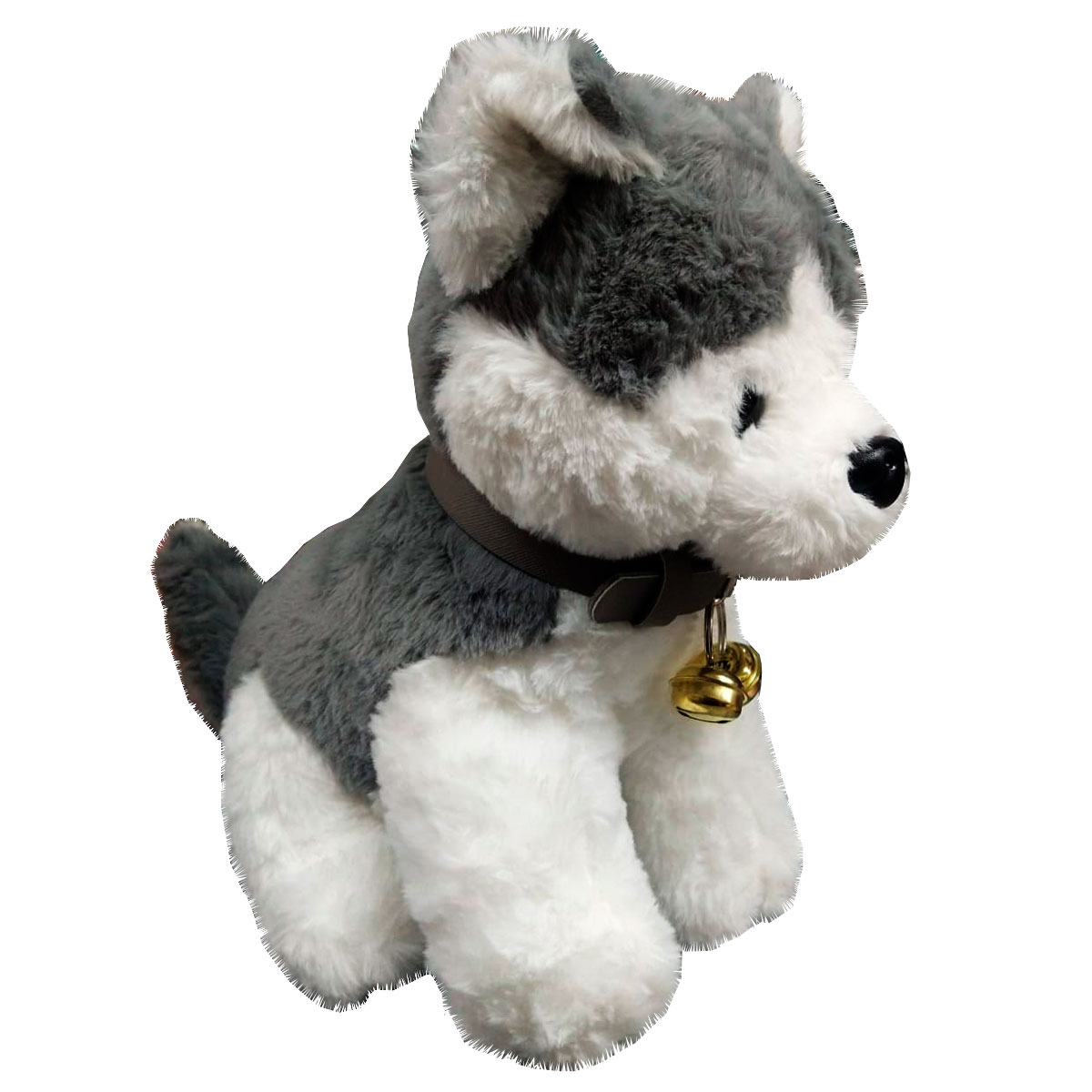 Peluche Generico Perrito Husky Gris 32 cm