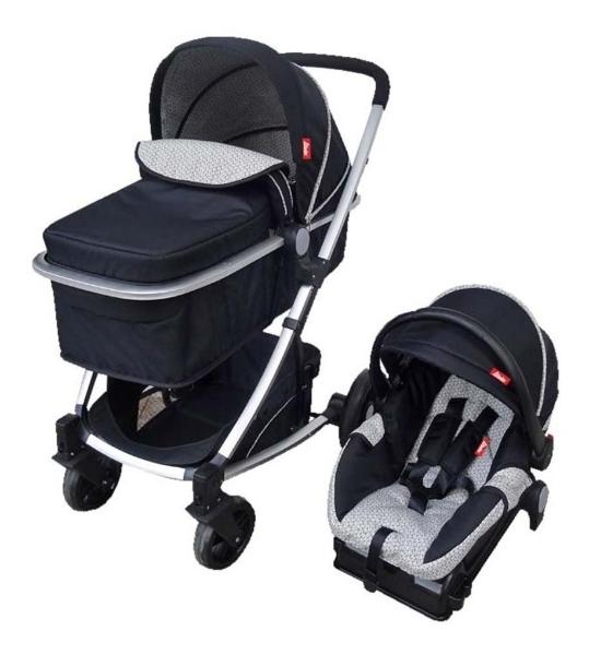 Carriola De Bebe Crown Portabebe Base De Carro Bambineto Negro
