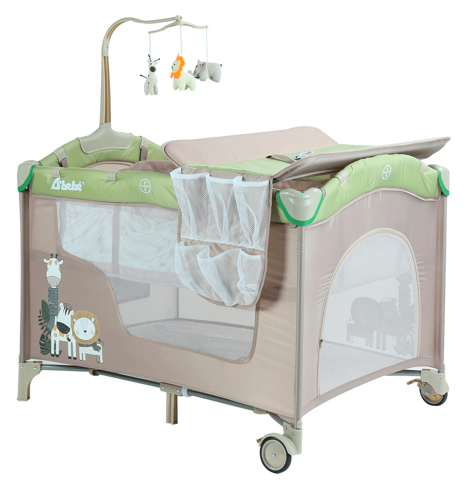 Cuna Corral D Bebe Dreams 2 Niveles Juguetero Beige