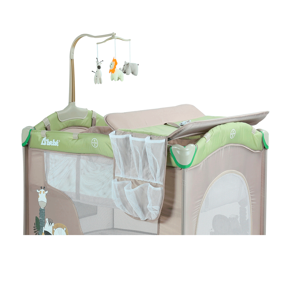 Cuna Corral D Bebe Dreams 2 Niveles Juguetero Beige