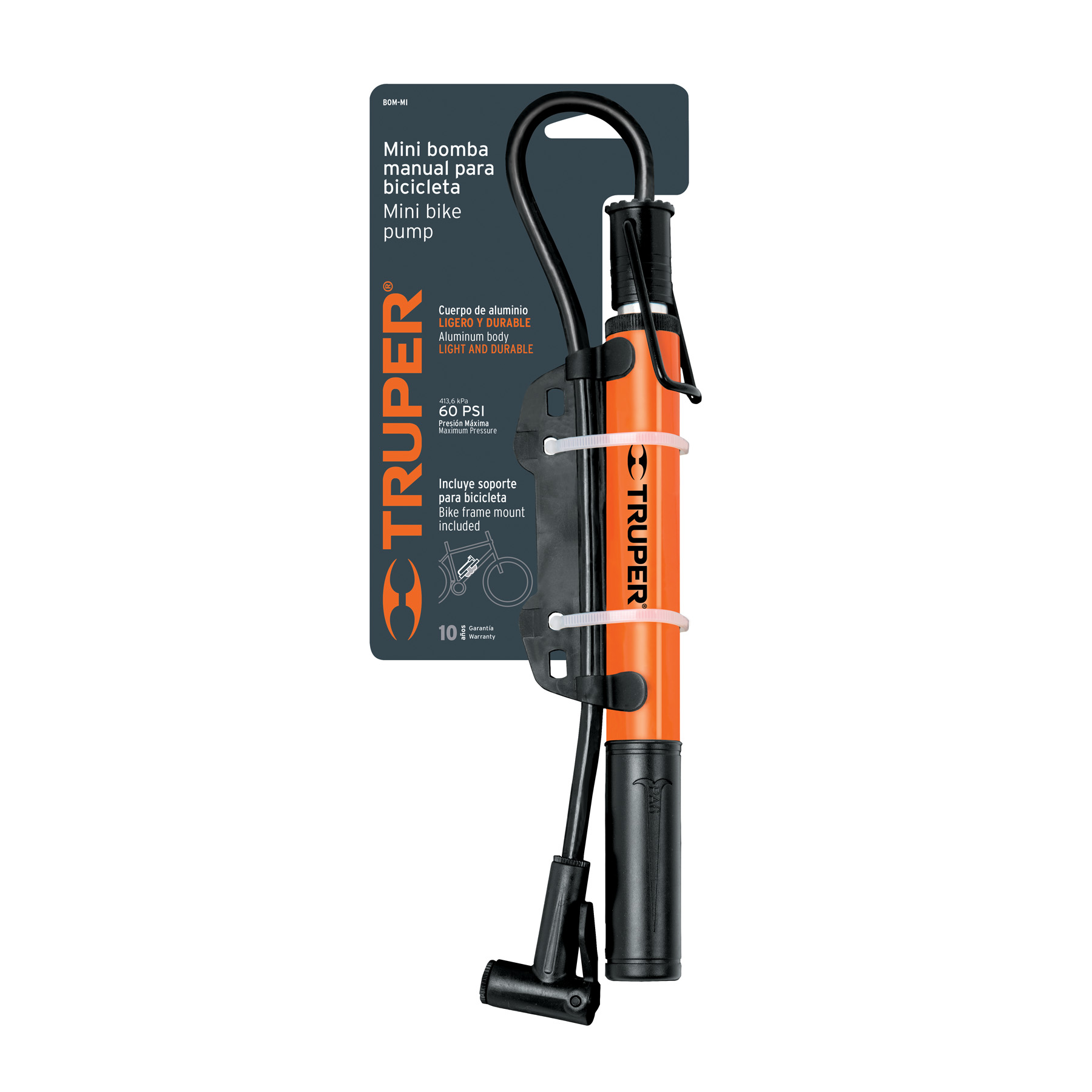 BOMBA MANUAL MINI PARA INFLAR 13790 TRUPER