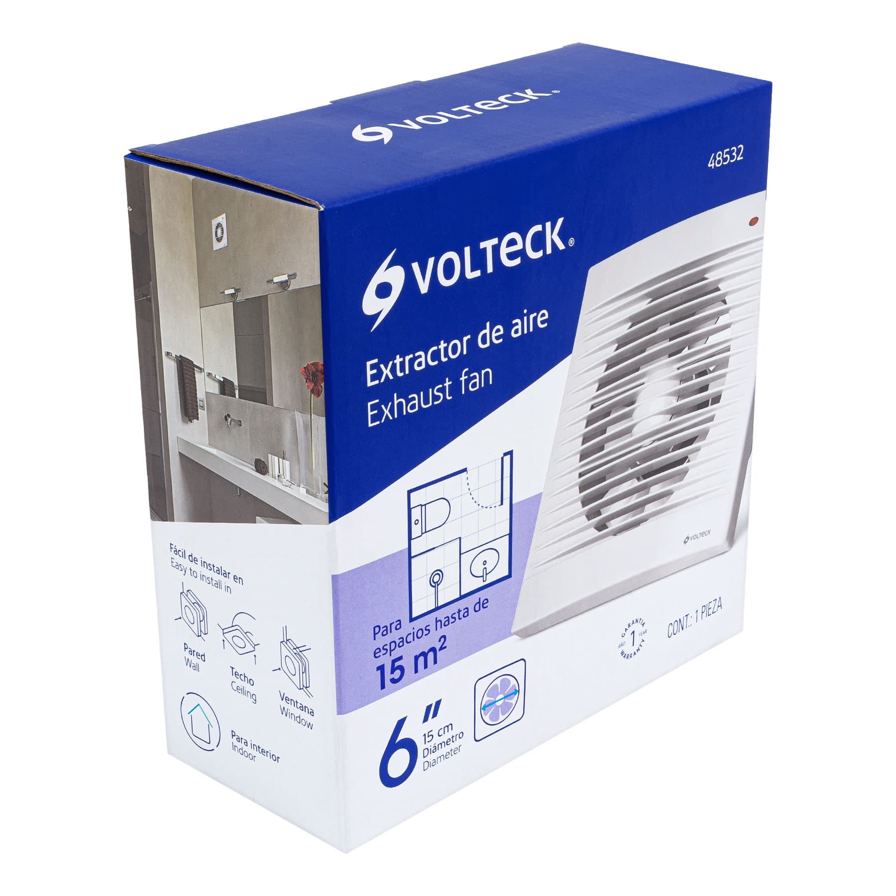 EXTRACTOR DE AIRE 6P COLOR BLANCO