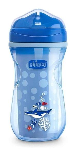 Vaso Entrenador Chicco Active Termico Antiderrames 14m 266ml Azul