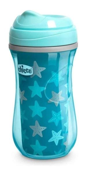 Vaso Entrenador Chicco Active Termico Antiderrames 14m 266ml Azul Estrellas