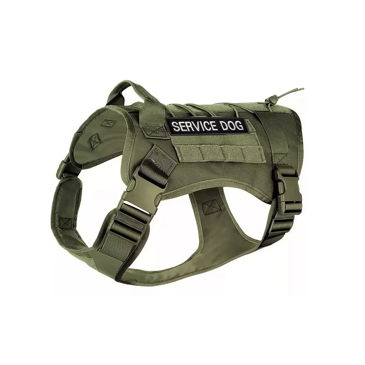 Pechera Táctica Arnés Para Perro Verde Militar Talla XL