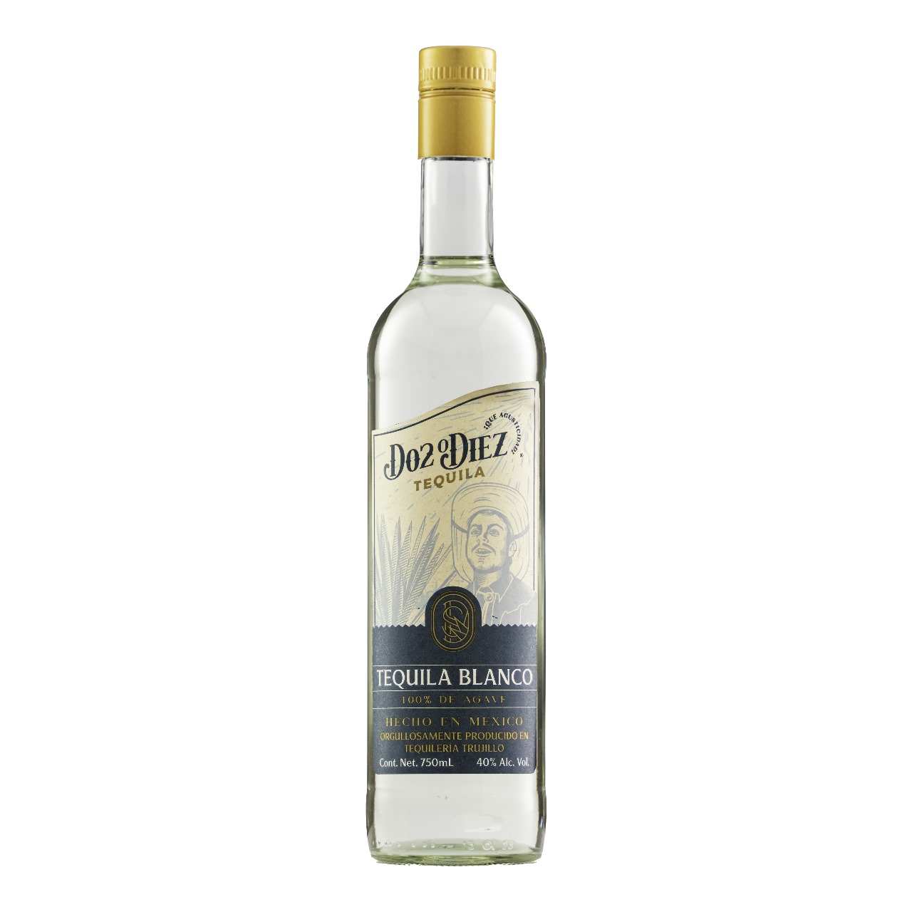 Tequila Dos o Diez Blanco 100% Agave "Don Silverio" 750 Ml