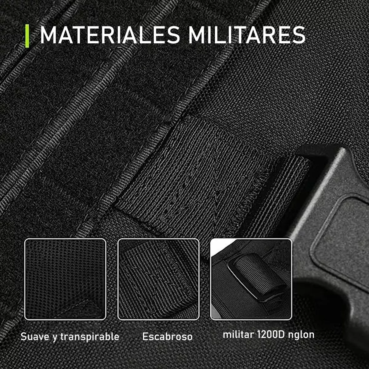 Pechera Táctica Arnés Para Perro Mediano Grande Con Parches Negro Talla M