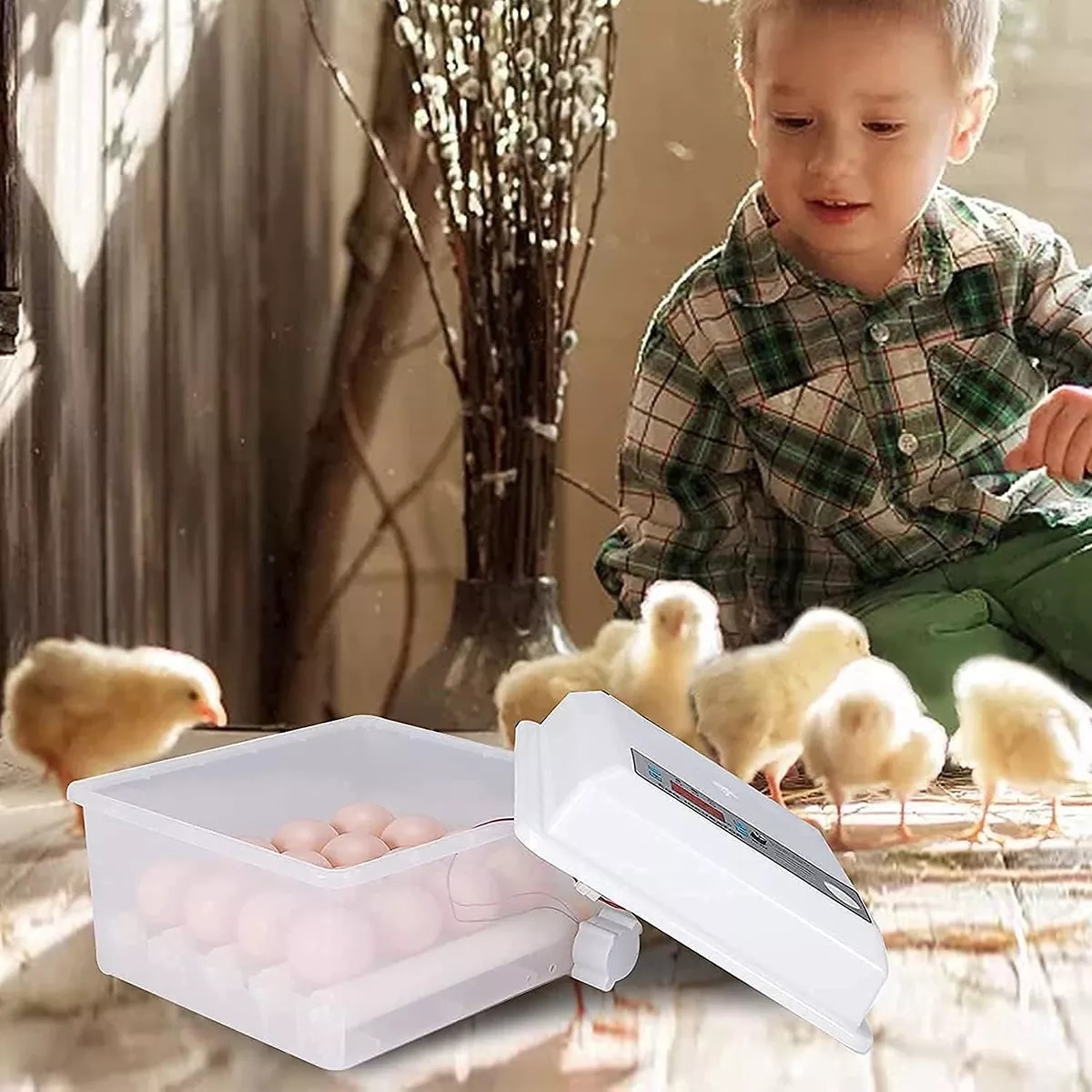 Incubadora 16 Huevos Automatico De Pollos Y Aves Corral
