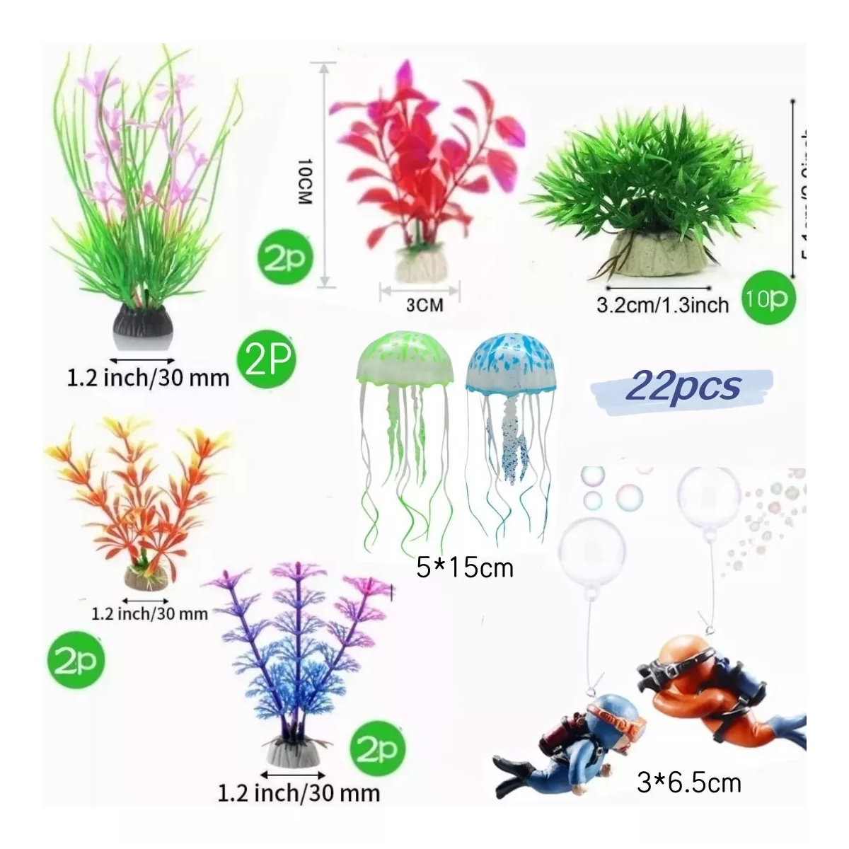 Plantas Artificiales Decorativas Acuario Simulación Medusas