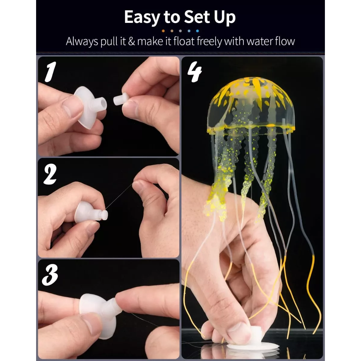 Plantas Artificiales Decorativas Acuario Simulación Medusas