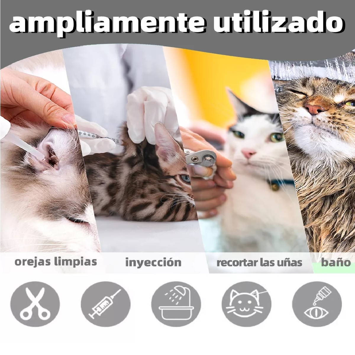 Bolsa Para Bañar/corte Uña Gato Bolsa De Baño Para Mascotas Gris