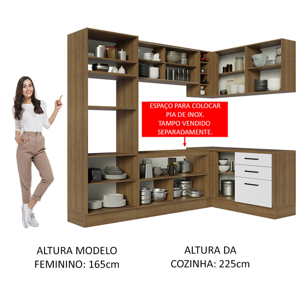 Cocina Integral Completa Modular Madesa Agata 399cm MB 01