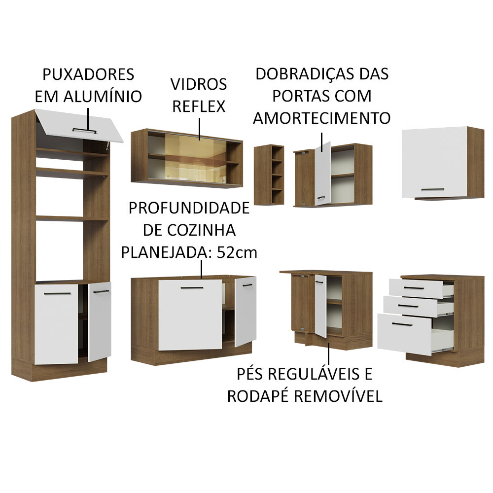 Cocina Integral Completa Modular Madesa Agata 399cm MB 01