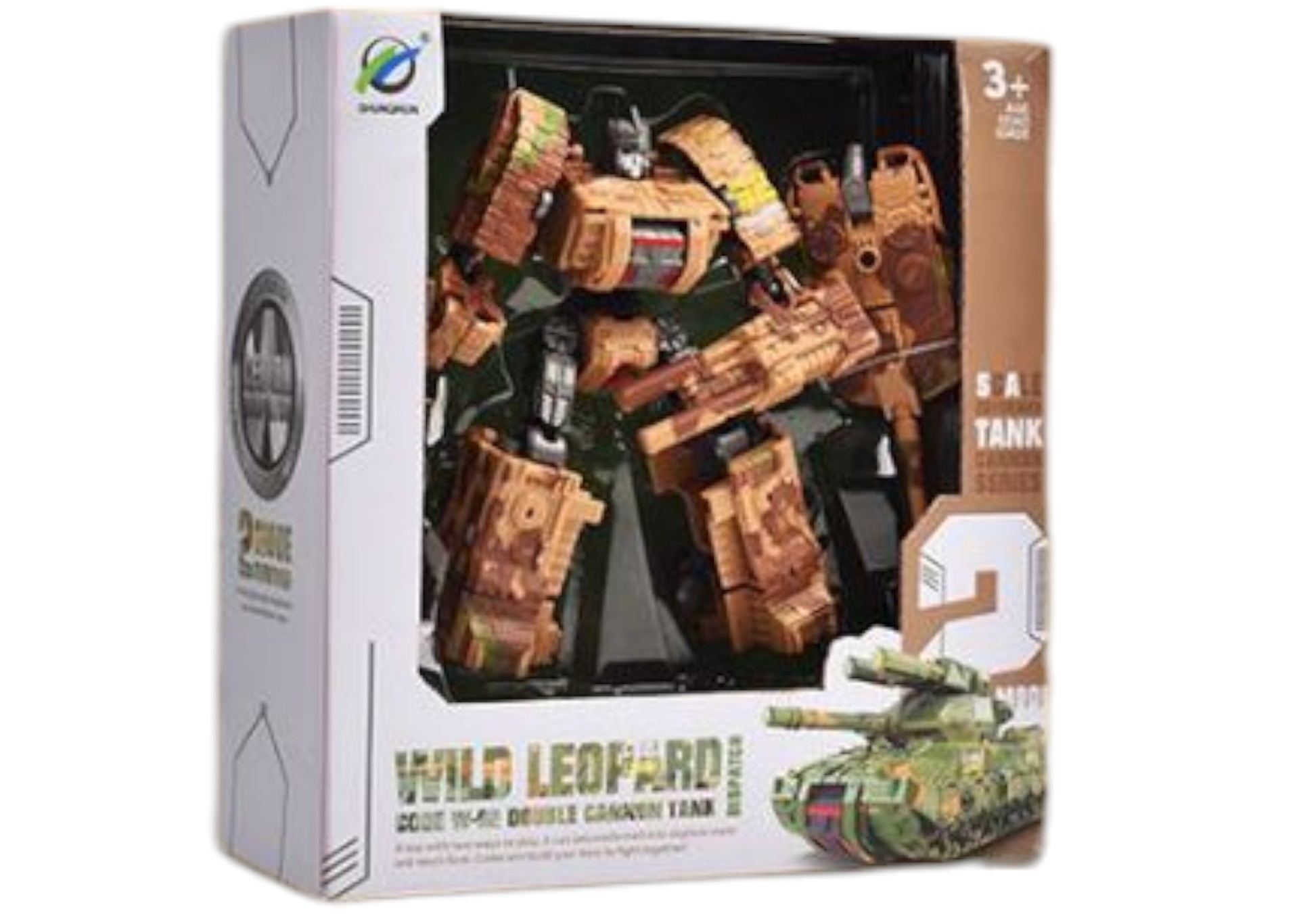 Robot Armable Transformable En Tanque Vehículo Tipo Transformers - Café