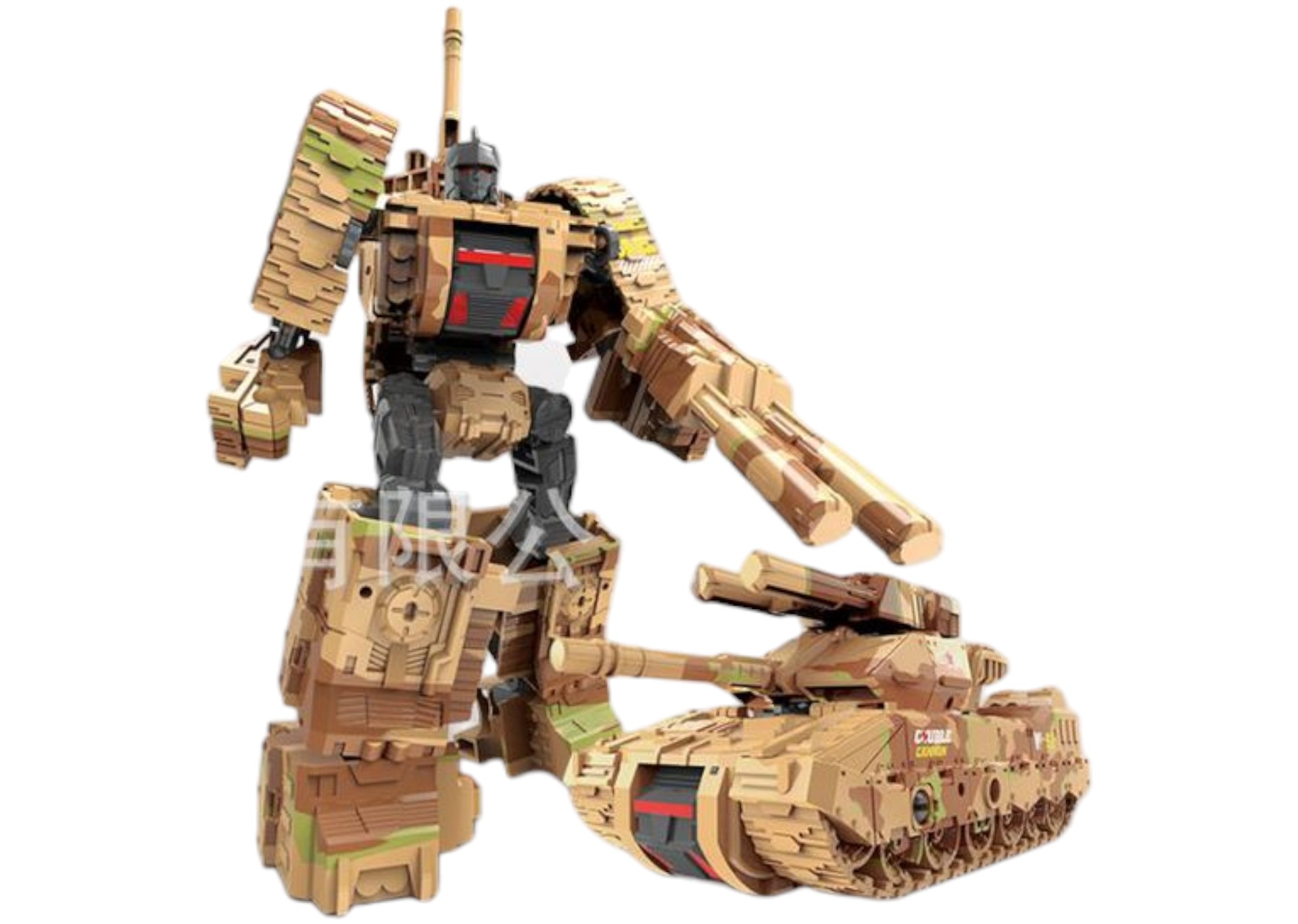 Robot Armable Transformable En Tanque Vehículo Tipo Transformers - Café