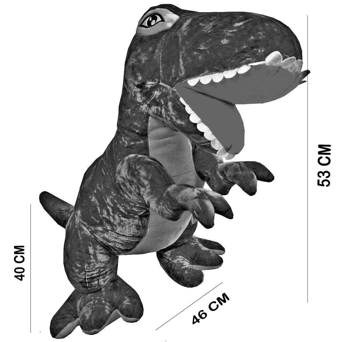 Peluche Generico Dinosaurio Verde 40 cm