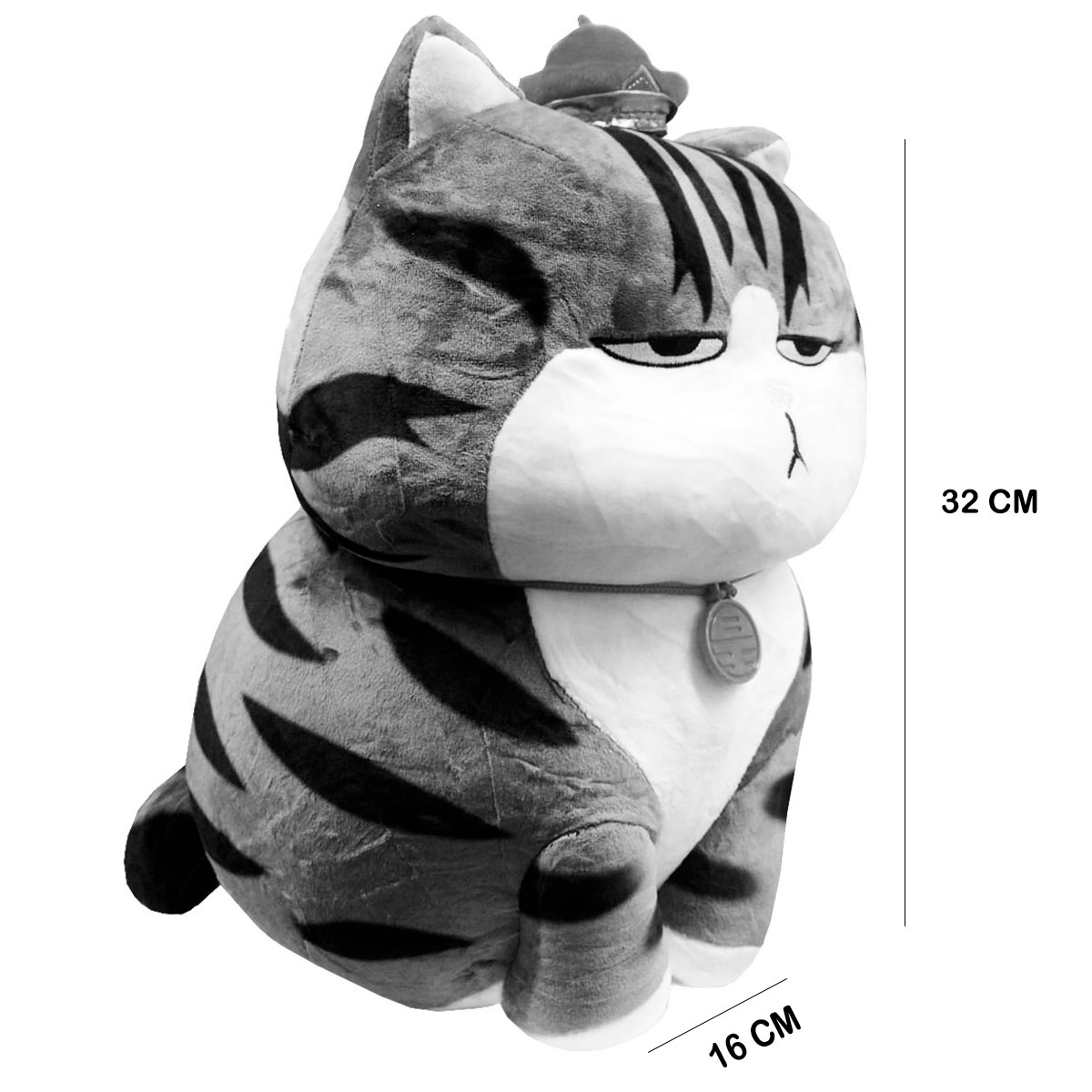 Peluche Generico Lucifer Rey Gris 32 cm