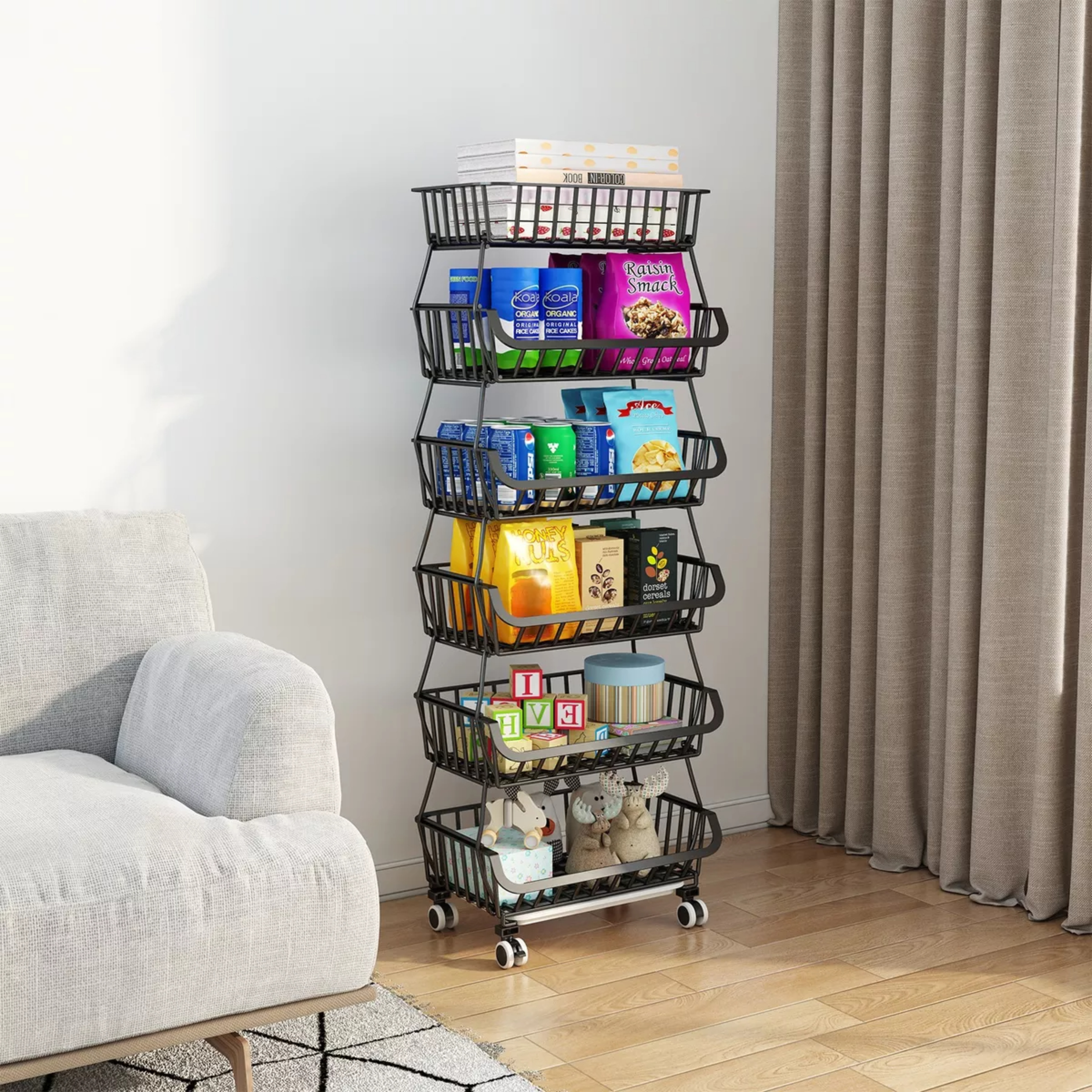 Frutero Cesta De Fruta De Metal De 6 Niveles Para Cocina