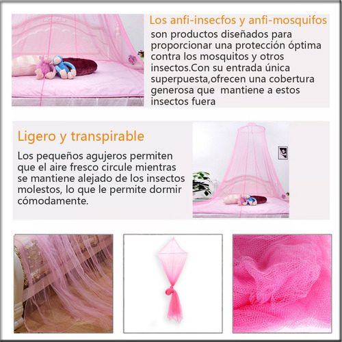 Dosel De Tela De Tul Mosquitera Blanco Para Cama Matrimonial