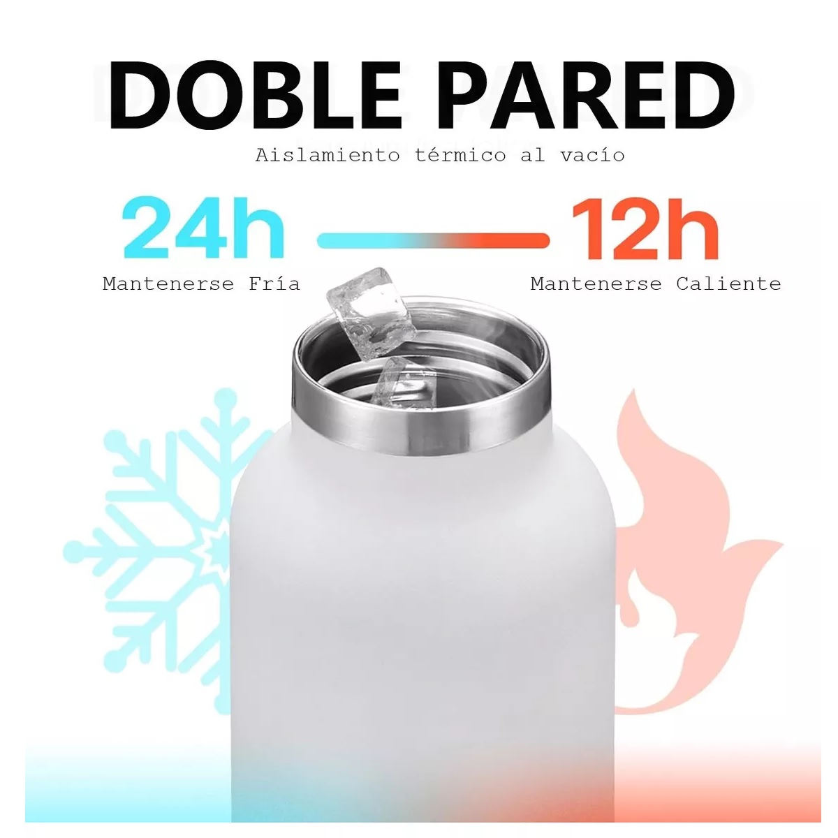 Vasos Termico Acero Inoxidable Taza Termo Botellas Para Agua Rosa
