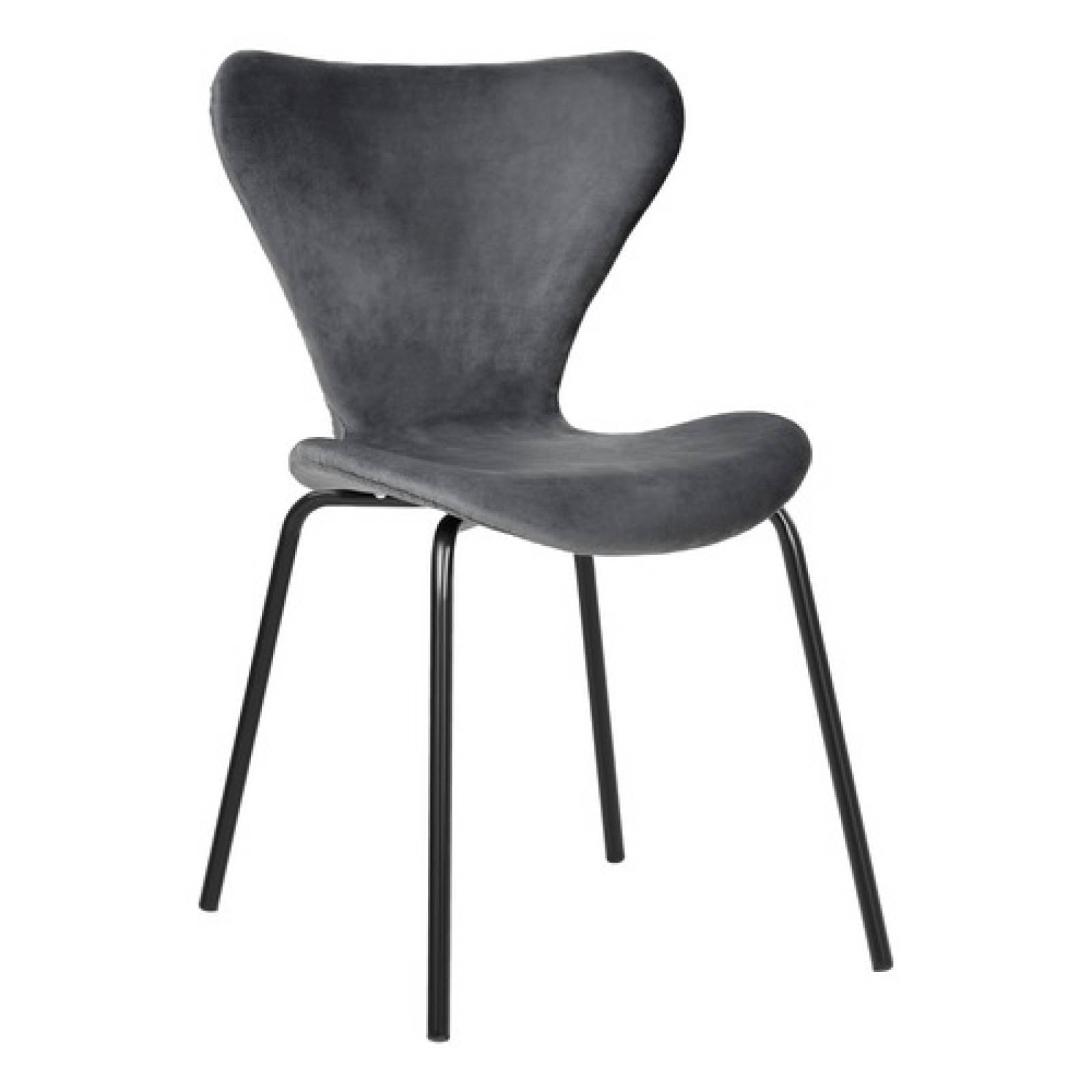 Juego Set 4 Sillas Modernas Comedor Tapizadas Vinipiel Gris