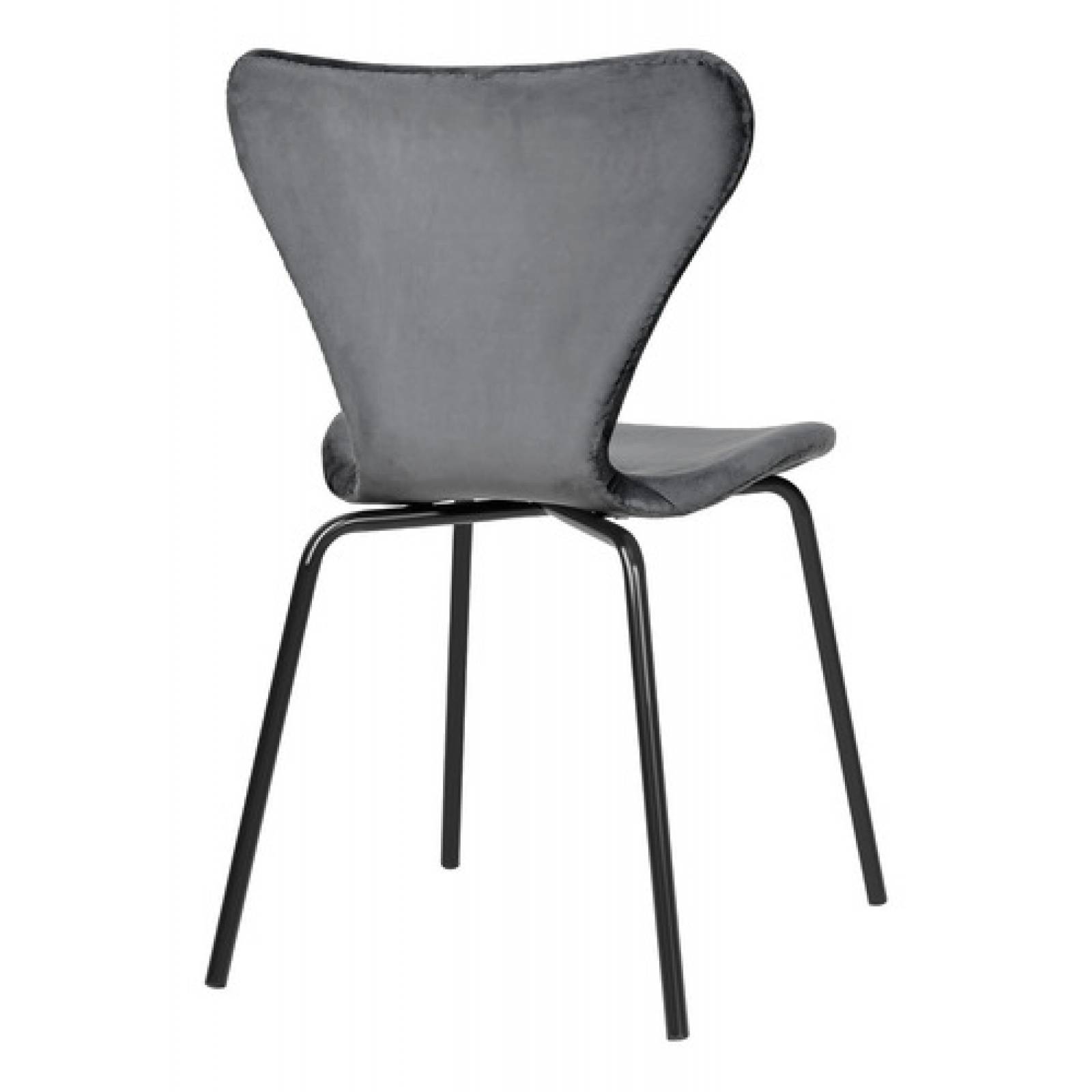 Juego Set 4 Sillas Modernas Comedor Tapizadas Vinipiel Gris