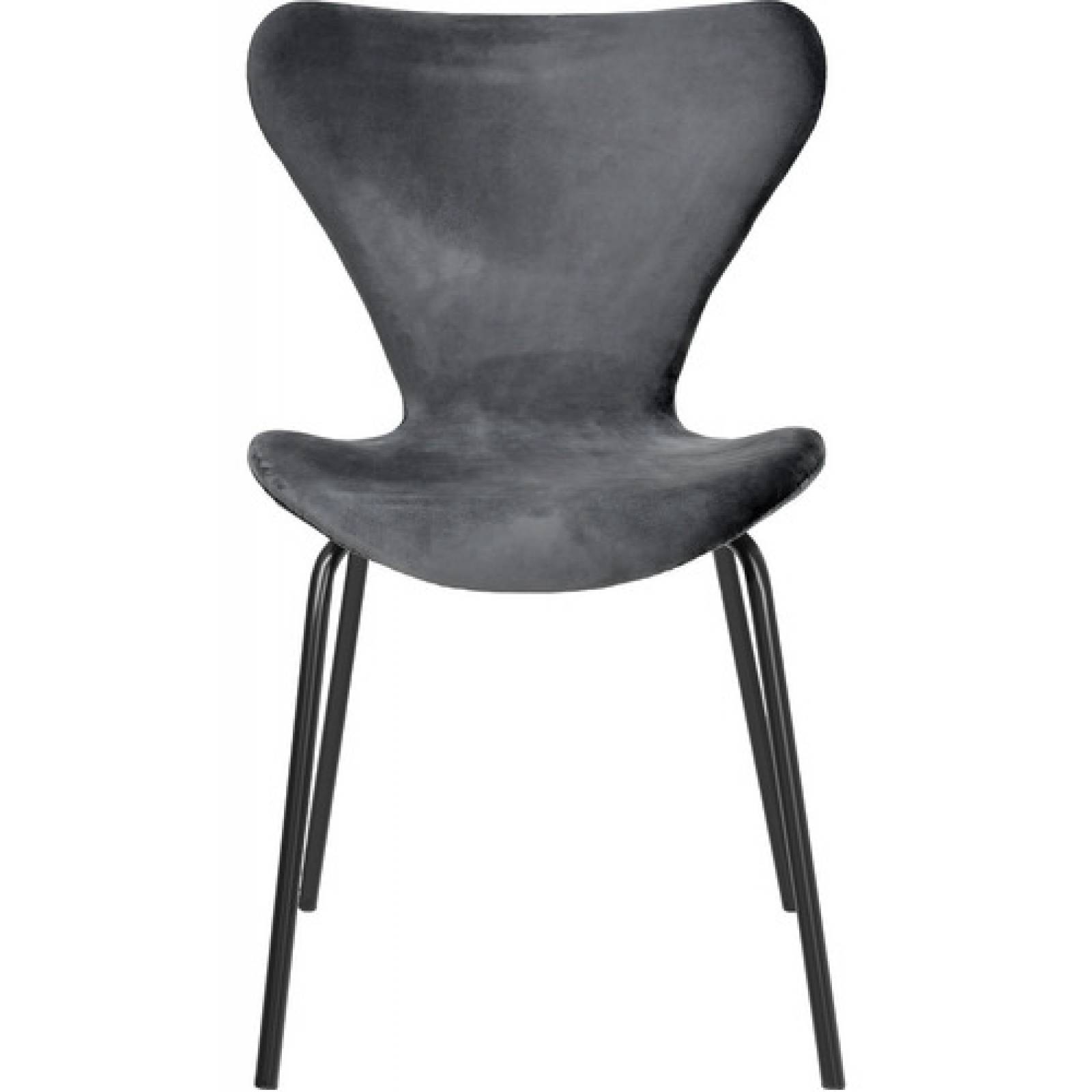 Juego Set 4 Sillas Modernas Comedor Tapizadas Vinipiel Gris