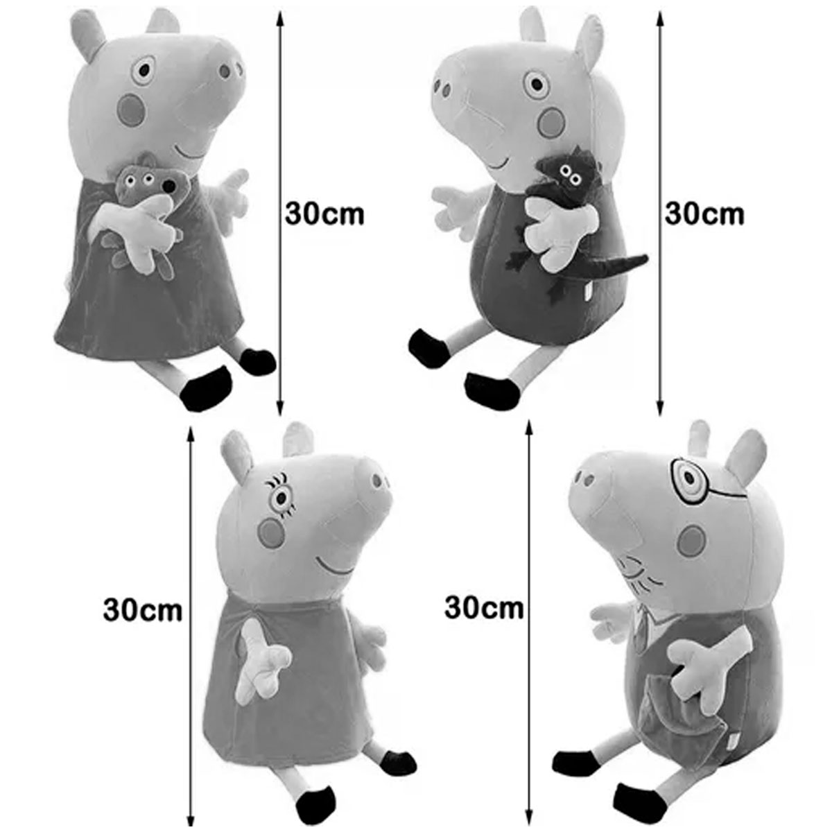 Peluche Generico Familia Peppa 30 cm 4 PZ