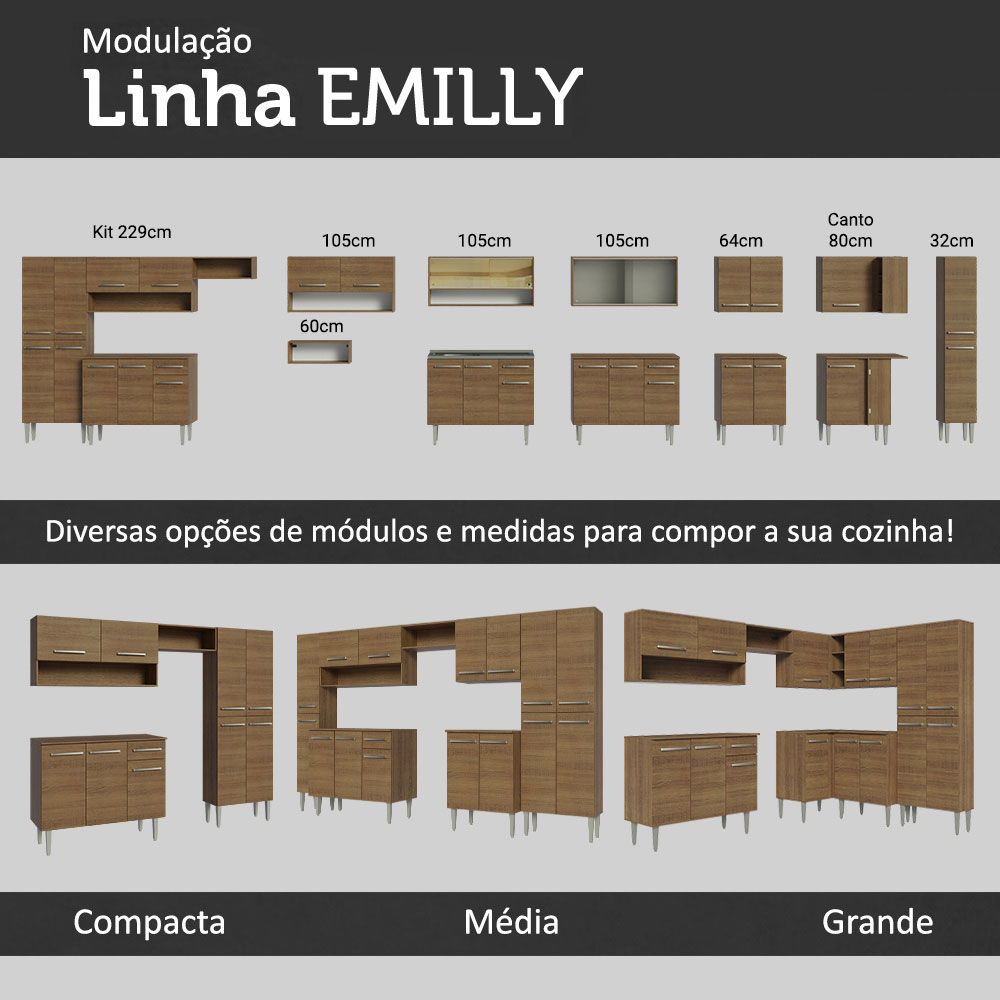 Cocina Integral Completa Modular Madesa Emilly Con Tarja MM 07
