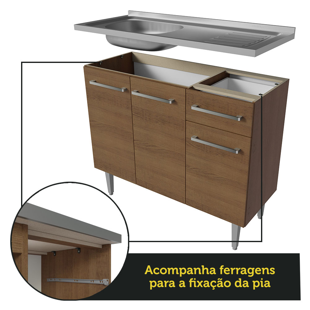 Cocina Integral Completa Modular Madesa Emilly Con Tarja MM 07