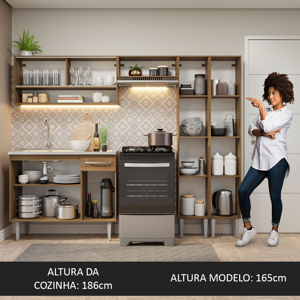 Cocina Integral Completa Modular Madesa Emilly Con Tarja MM 07
