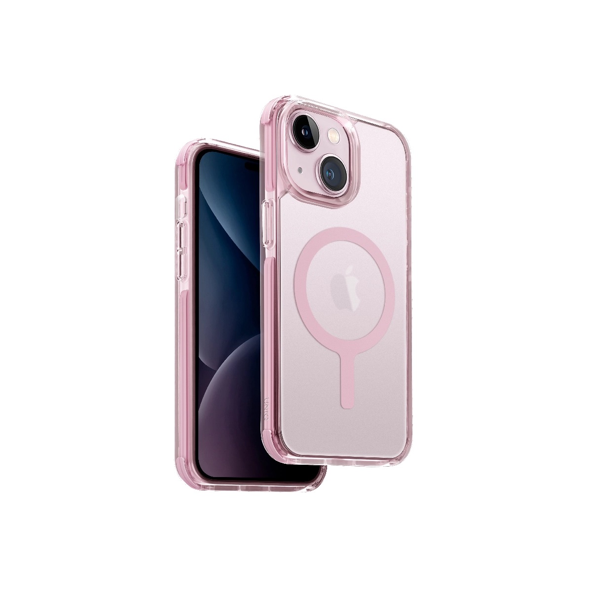 Funda Híbrida Inalámbrica iPhone 15 Combat MagClick Rosa Uniq